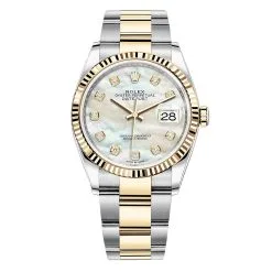 Rolex Datejust 126233 MOP Diamond Oyster 36mm Steel and Yellow Gold Watch