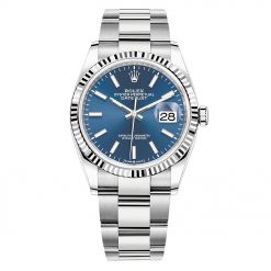 Rolex Datejust 126234 Blue Index Oyster 36mm Stainless Steel Midsize Watch