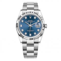 Rolex Datejust 126234 Blue Diamond Oyster 36mm Stainless Steel Midsize Watch