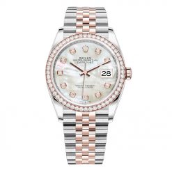 Rolex Datejust 126281RBR MOP Diamond Jubilee 36mm Steel and Rose Gold Watch