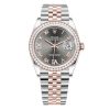 Rolex Datejust 126281Rbr Dark Rhodium Vi Ix Roman Jubilee 36Mm Steel And Rose Gold Watch