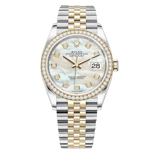 Rolex Datejust 126283Rbr Mop Diamond Jubilee 36Mm Steel And Yellow Gold Watch
