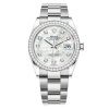 Rolex Datejust 126284Rbr White Mop Diamond Oyster 36Mm Steel Midsize Watch