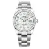 Rolex Datejust 126284Rbr White Mop Diamond Oyster 36Mm Steel Midsize Watch