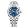 Rolex Datejust 126284Rbr Blue Diamond Jubilee 36Mm Steel Midsize Watch