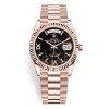 Rolex Day-Date 128235 Eisenkiesel Dial 36Mm Everose Gold Midsize Watch