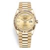 Rolex Day-Date 128238 Champagne Diamond Dial 36Mm Yellow Gold Midsize Watch