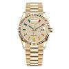 Rolex Day-Date 128238 Pave Rainbow 36Mm Yellow Gold Midsize Watch