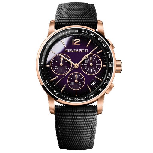 Audemars Piguet 26393Or.oo.a002Kb.02 Code 11.59 Selfwinding Chronograph Purple Dial Watch