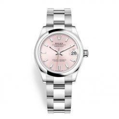 Rolex Datejust 278240 Pink Index Oyster 31mm Stainless Steel Ladies Watch