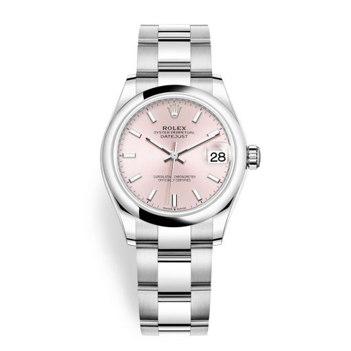 Rolex Datejust 278240 Pink Index Oyster 31Mm Stainless Steel Ladies Watch