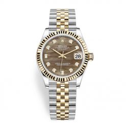 Rolex Datejust 278273 Black MOP Diamond Jubilee 31mm Steel and Yellow Gold Ladies Watch