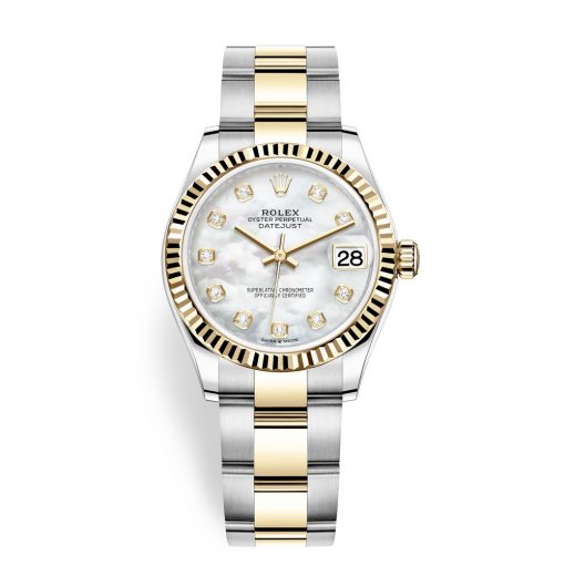 Rolex Datejust 278273 Mop Diamond Oyster 31Mm Steel And Yellow Gold Ladies Watch