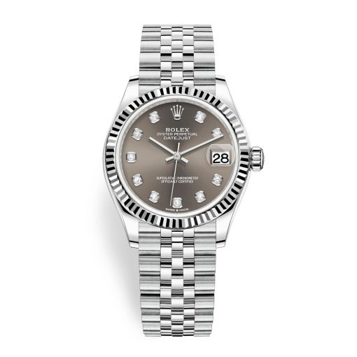 Rolex Datejust 278274 Dark Grey Diamond Jubilee 31Mm Stainless Steel Ladies Watch