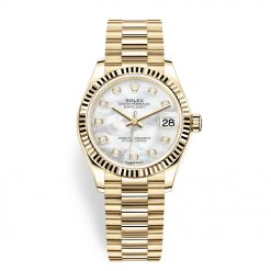 Rolex Datejust 278278 MOP Diamond President 31mm Yellow Gold Ladies Watch