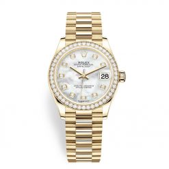 Rolex Datejust 278288rbr MOP Diamond President 31mm Yellow Gold Ladies Watch