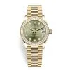 Rolex Datejust 278288Rbr Green Diamond President 31Mm Yellow Gold Ladies Watch