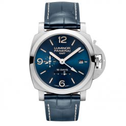 Panerai PAM00986 Luminor 1950 44mm 3 Days GMT 10 Days Blue Dial Stainless Steel Watch