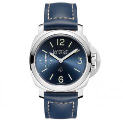 Panerai PAM01085 Luminor Marina Logo Blu Mare 44mm Steel Watch