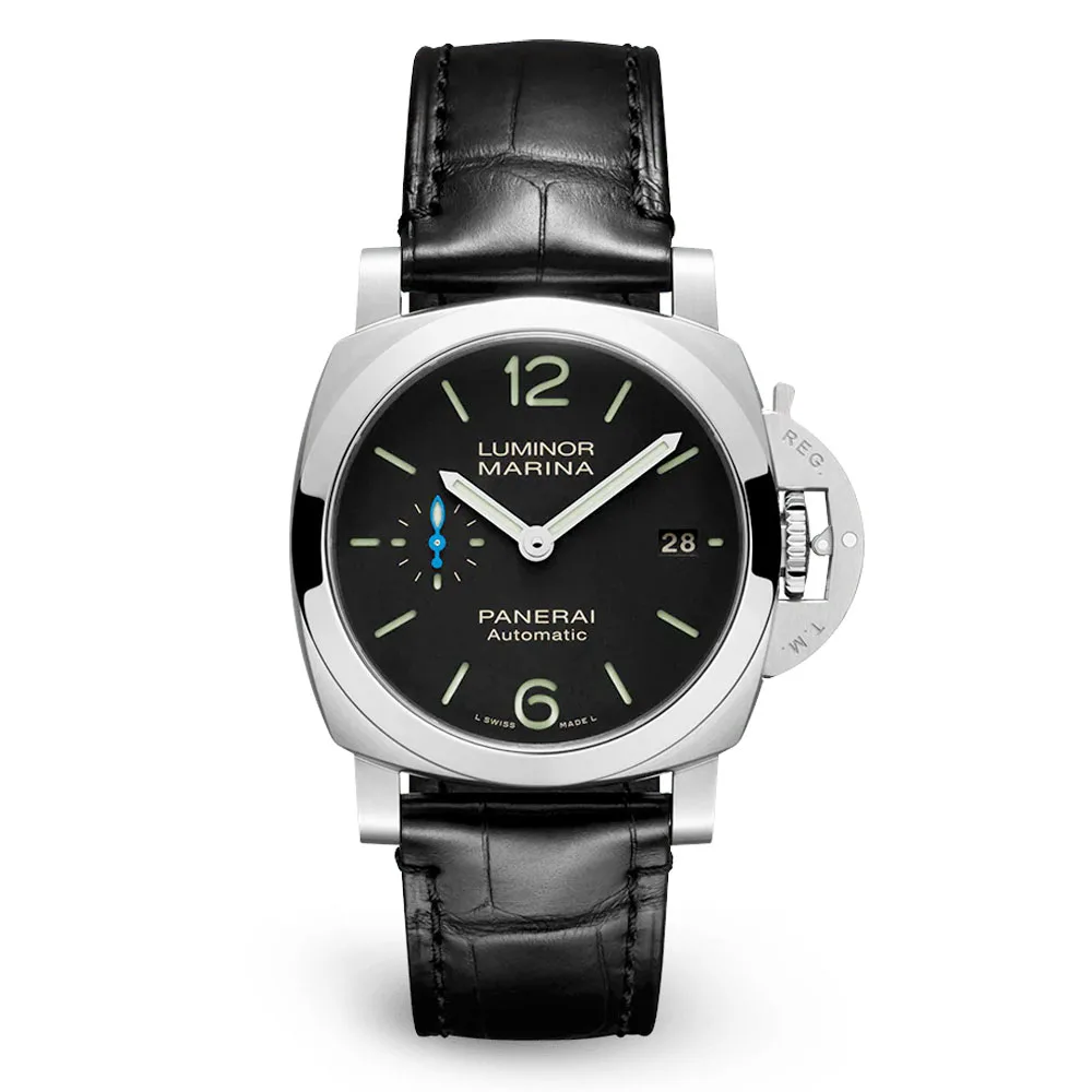 Panerai Pam01272 Luminor Marina Quaranta Black Dial Steel Watch