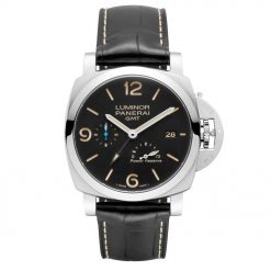 Panerai PAM01321 Luminor 1950 44mm 3 Days GMT Power Reserve Automatic Black Dial Stainless Steel Watch