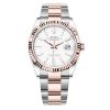 Rolex Datejust 126231 White Index Oyster 36Mm Stainless Steel And Rose Gold Ladies Watch