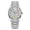 Rolex Day-Date 128239 Pave Rainbow 36Mm White Gold Midsize Watch