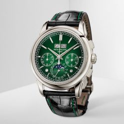 Patek Philippe 5270P-014 Perpetual Calendar Chronograph Green Dial Platinum Watch