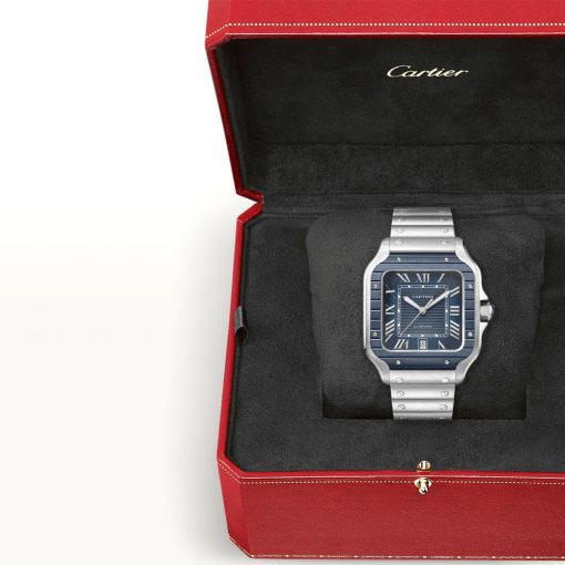 Cartier Wssa0048 Santos De Cartier Blue Dial Stainless Steel Watch - Image 2