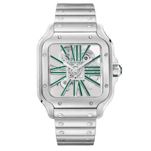 Cartier Whsa0028 Santos De Cartier Stainless Steel Watch