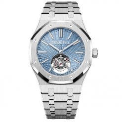 Audemars Piguet 26530PT.OO.1220PT.01 Royal Oak Self-Winding Flying Tourbillon Ice Blue Dial Platinum Watch