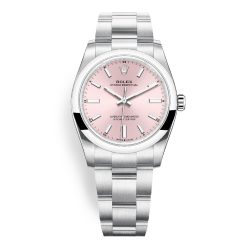 Rolex Oyster Perpetual 124200 Pink Index Dial 34mm Watch