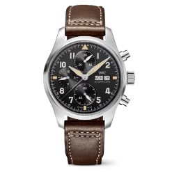 IWC IW387903 Pilot Watch Chronograph Spitfire Black Dial Stainless Steel Watch