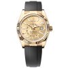 Rolex 336238-0001 Sky-Dweller Champagne Dial 18K Yellow Gold Oysterflex Watch