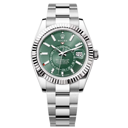 Rolex 336934-0001 Sky-Dweller Stainless Steel Green Dial Oyster Bracelet Watch