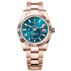 Rolex 336935-0001 Sky-Dweller Blue Dial 18k Everose Gold Watch