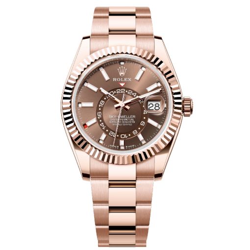 Rolex 336935-0002 Sky-Dweller Chocolate Dial 18K Everose Gold Watch