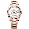 Rolex 336935-0003 Sky-Dweller White Dial 18K Everose Gold Watch