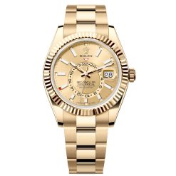 Rolex 336938-0001 Sky-Dweller Champagne Dial 18k Yellow Gold Watch