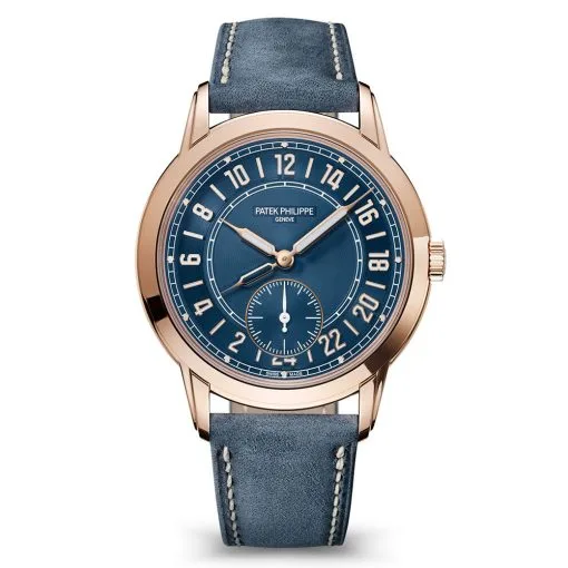 Patek Philippe 5224R-001 Calatrava Travel Time Blue Dial Rose Gold Watch