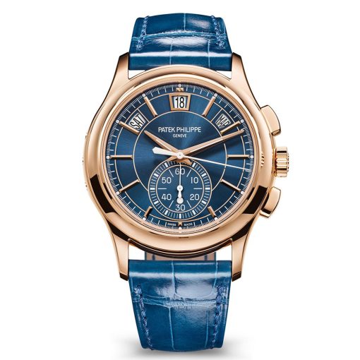 Patek Philippe 5905R-010 Annual Calendar Chronograph Blue Dial Rose Gold Watch