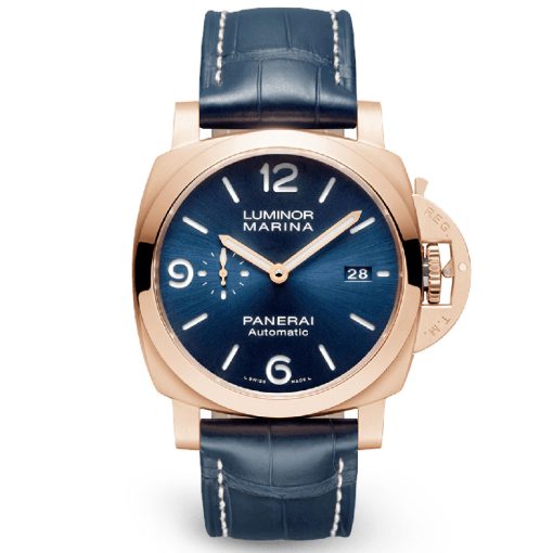 Panerai Pam01112 Luminor 1950 44Mm 3 Days Goldtech Sole Blu Watch