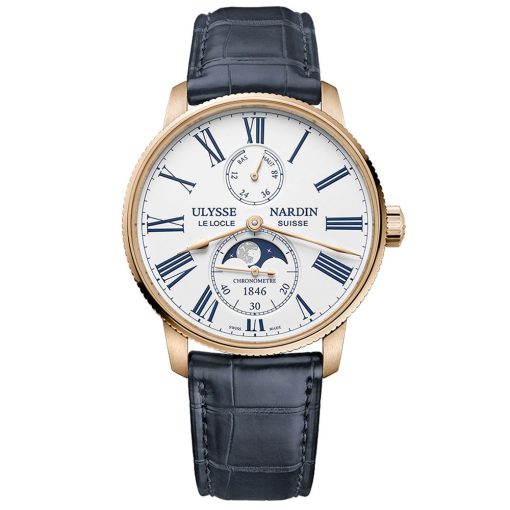 Ulysse Nardin 1192-310-0A/1A Marine Torpilleur Moonphase 42Mm Mens Watch