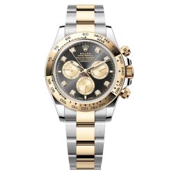 Rolex 126503-0002 Cosmograph Daytona Black Diamond Dial Oystersteel and 18k Yellow Gold Men's Watch