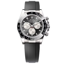 Rolex 126519ln-0002 Cosmograph Daytona Black Dial White Gold Oysterflex Bracelet Watch