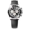 Rolex 126519Ln-0004 Cosmograph Daytona Black Diamond Dial White Gold Oysterflex Bracelet Watch