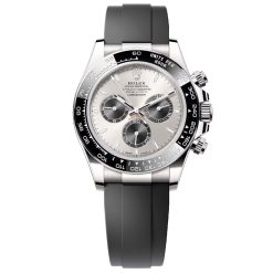 Rolex 126519LN-0006 Cosmograph Daytona Silver Dial White Gold Oysterflex Bracelet Watch