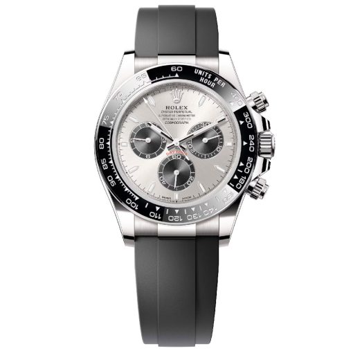 Rolex 126519Ln-0006 Cosmograph Daytona Silver Dial White Gold Oysterflex Bracelet Watch