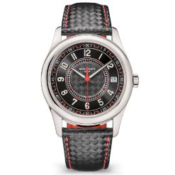 Patek Philippe 6007G-010 Calatrava White Gold Black Red Dial