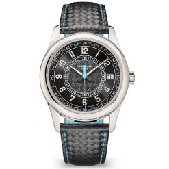 Patek Philippe 6007G-011 Calatrava White Gold Black Sky Blue Dial Watch